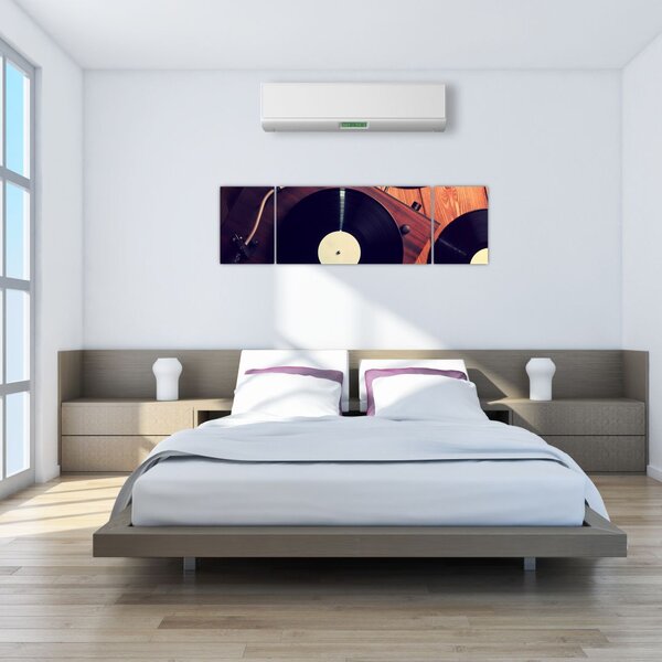 Obraz płyt gramofonowych (170x50 cm)