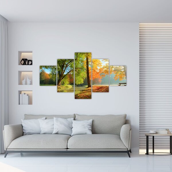 Obraz - Spokojny jesienny krajobraz (125x70 cm)