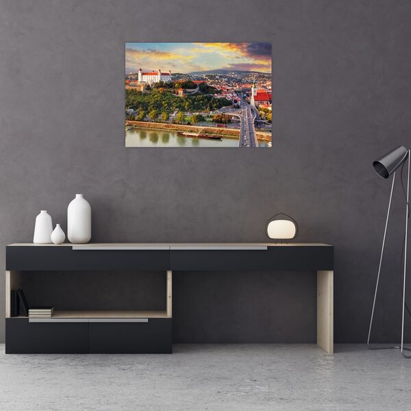 Obraz - Panorama Bratysławy, Słowacja (70x50 cm)