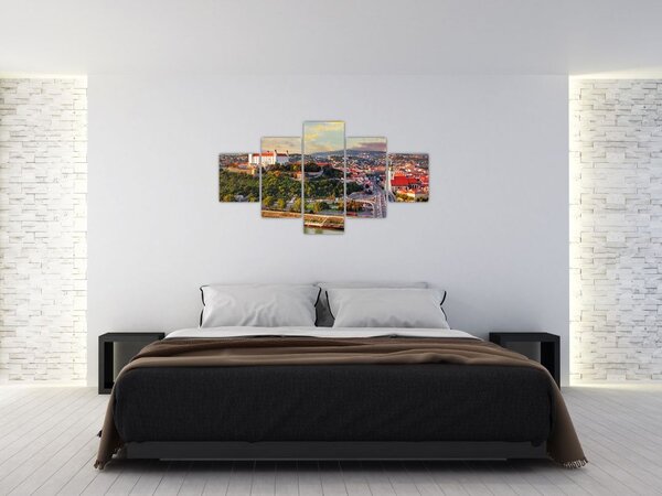 Obraz - Panorama Bratysławy, Słowacja (125x70 cm)