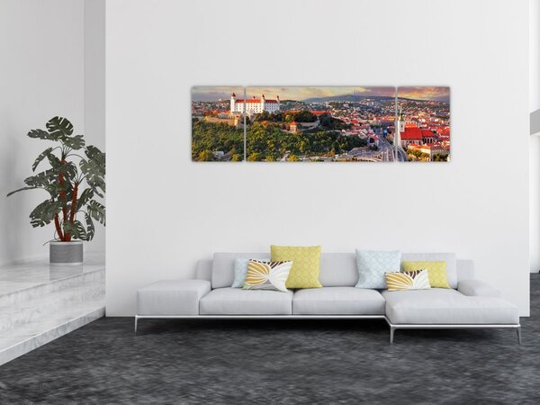 Obraz - Panorama Bratysławy, Słowacja (170x50 cm)