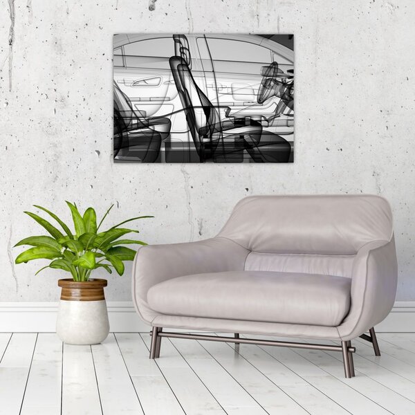 Obraz - Model samochodu 3D (70x50 cm)