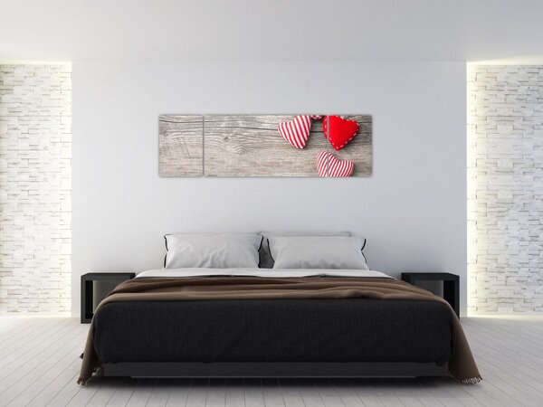 Obraz - Serca (170x50 cm)