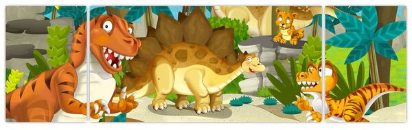 Obraz - Dinozaury (170x50 cm)