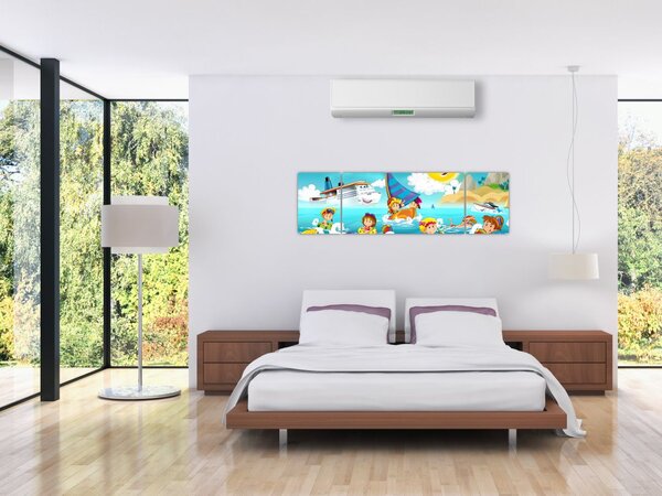 Obraz - Dzień na plaży (170x50 cm)