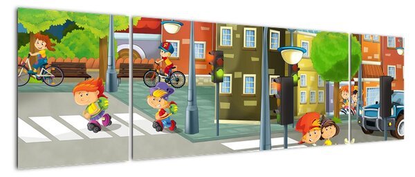 Obraz - Dziecięce miasteczko (170x50 cm)