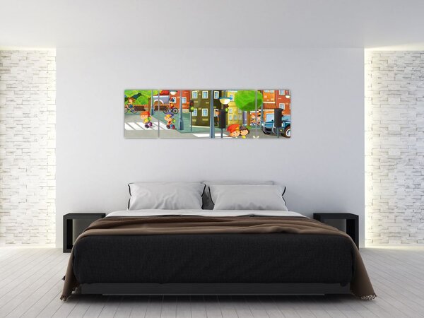 Obraz - Dziecięce miasteczko (170x50 cm)