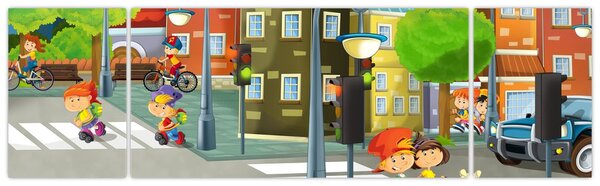 Obraz - Dziecięce miasteczko (170x50 cm)