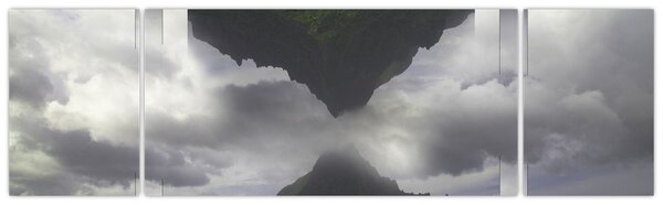 Obraz - Góry na Islandii, geometryczny kolaż (170x50 cm)