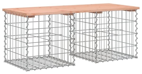 Ławka ogrodowa z gabionem, 103x44x42 cm, lite drewno daglezjowe