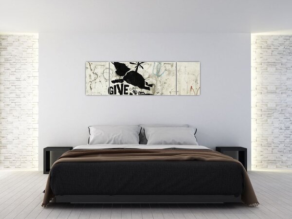 Obraz - Słoń nad ziemią (170x50 cm)