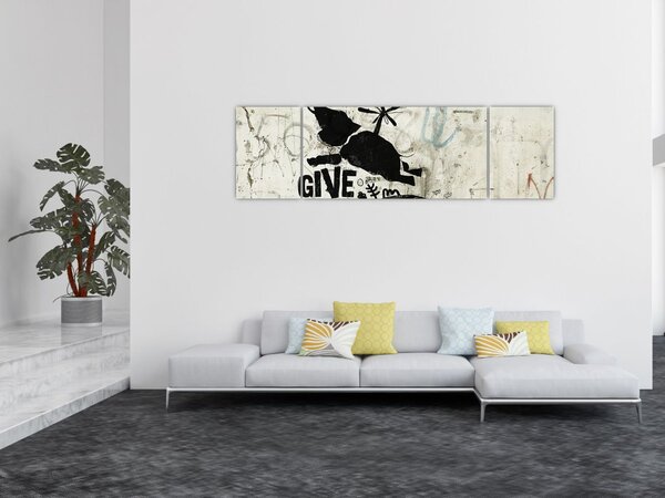 Obraz - Słoń nad ziemią (170x50 cm)