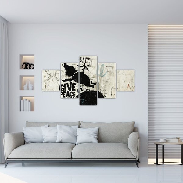 Obraz - Słoń nad ziemią (125x70 cm)
