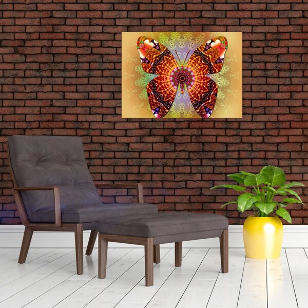 Obraz - Etno motyl (70x50 cm)