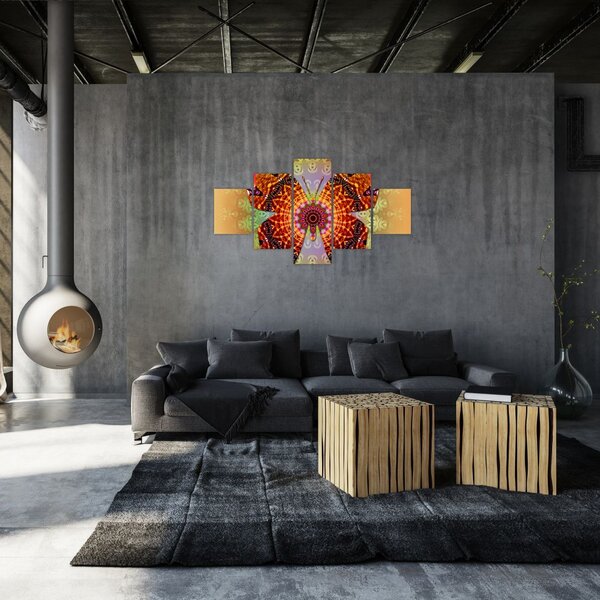 Obraz - Etno motyl (125x70 cm)