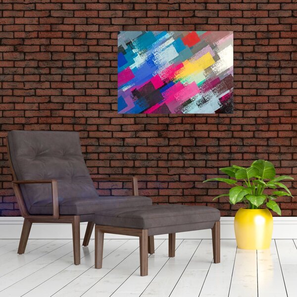 Obraz - Kolorowe pociągnięcia pędzlem (70x50 cm)
