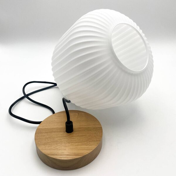 Lampa wisząca szklana Harmony Lamkur, możliwość ściemniania, biały / opal, salon / jadalnia, szkło, skandynawski