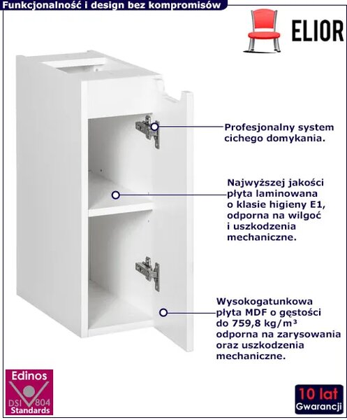 Biała wisząca szafka łazienkowa E3-E30