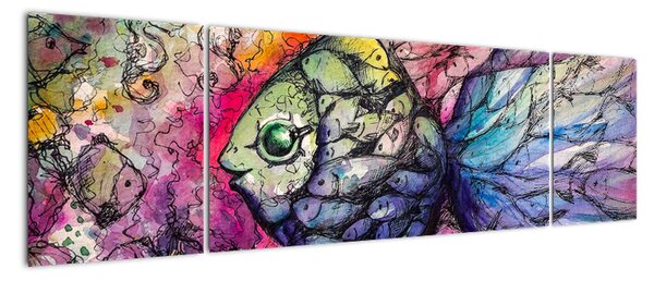 Obraz - Kolorowa rybka (170x50 cm)