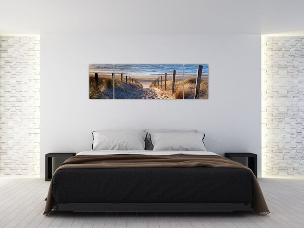 Obraz - Droga na plażę Morza Północnego, Holandia (170x50 cm)