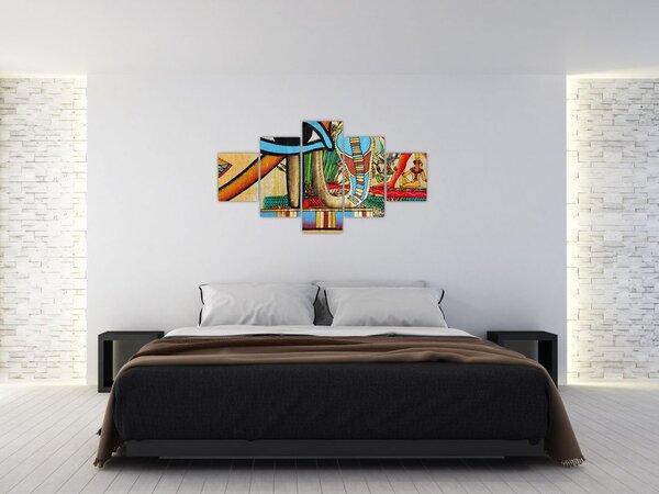 Obraz motywami egipskimi (125x70 cm)