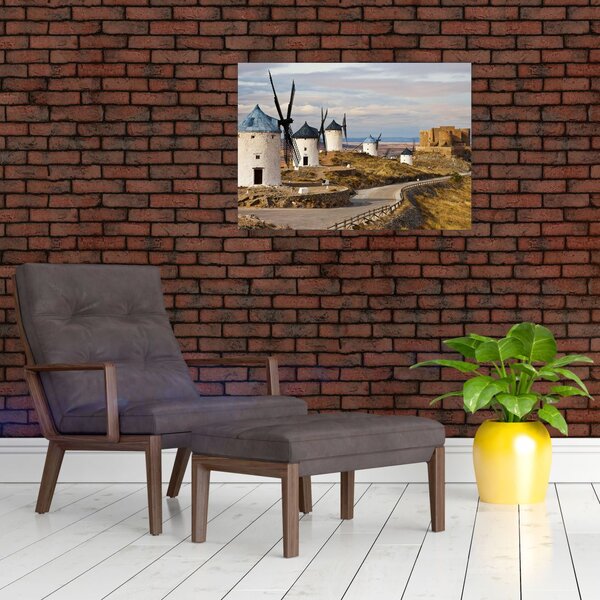 Obraz - Wiatraki Consuegra, Hiszpania (70x50 cm)