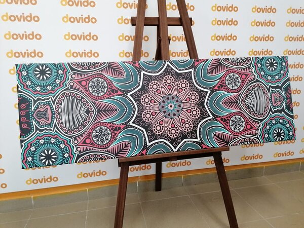 Obraz Mandala indyjska ze wzorem kwiatowym
