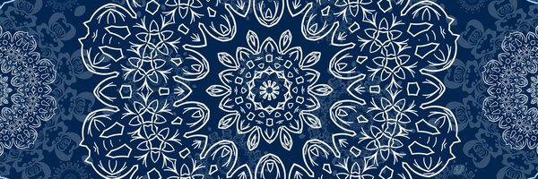 Obraz niebieska Mandala z abstrakcyjnym wzorem