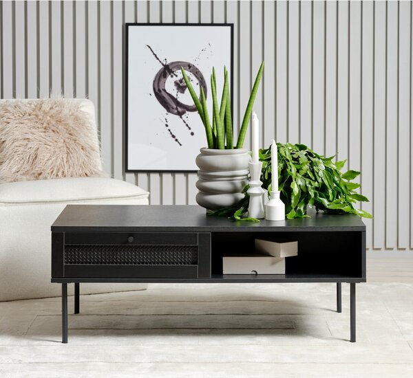 Czarny stolik 60x110 cm Pensacola – Unique Furniture