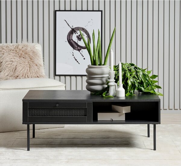 Czarny stolik 60x110 cm Pensacola – Unique Furniture