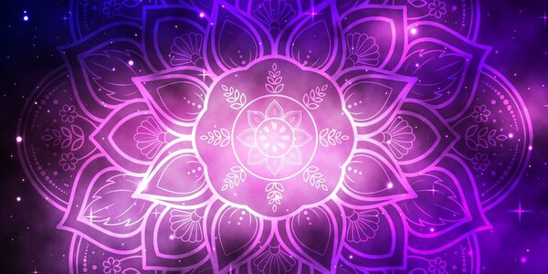 Obraz Mandala z galaktyką w tle