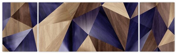 Obraz - 3D drewniane trójkąty (170x50 cm)