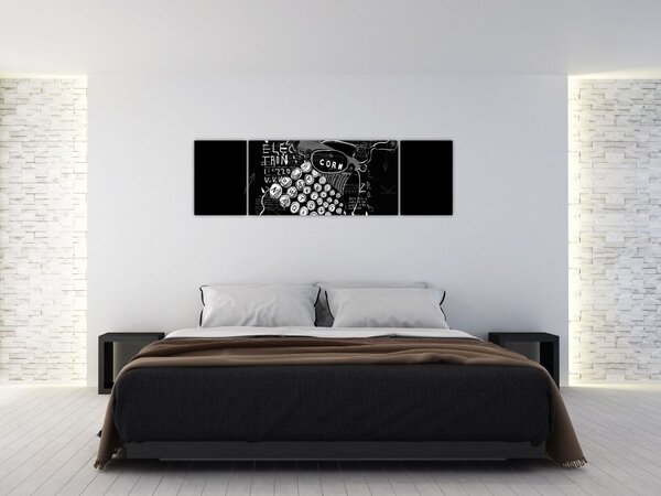 Obraz - Rysunek w stylu Banksy (170x50 cm)