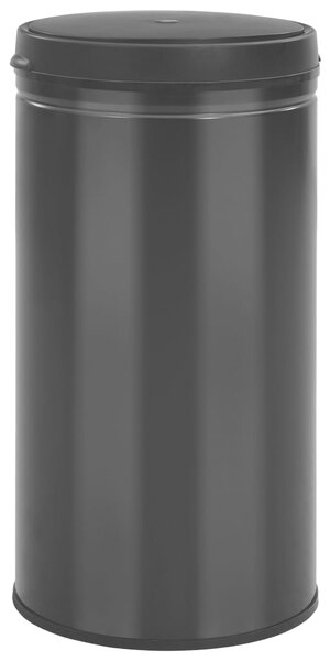 Automatyczny kosz na śmieci z czujnikiem, 60 L, stal, czarny