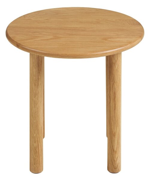Okrągły stolik z litego drewna dębowego ø 40 cm Jena – House Nordic
