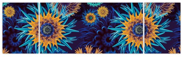Obraz - kwiaty 3D (170x50 cm)