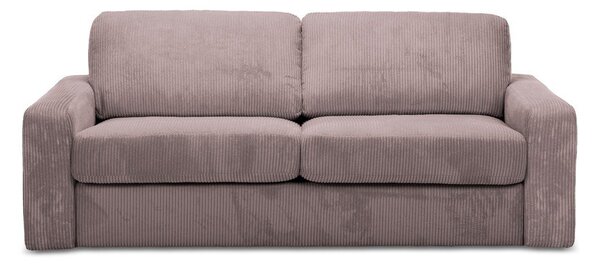 Szaroróżowa sztruksowa rozkładana sofa 195 cm Nona – Makamii