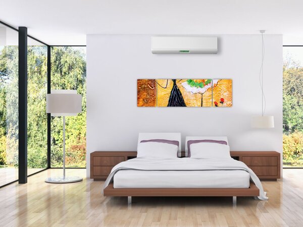 Obraz - Tańczące baletnice, obraz olejny (170x50 cm)