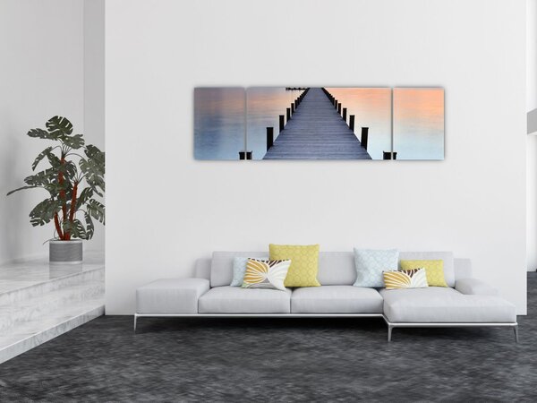 Obraz - Molo nad jeziorem Starnberger, Bavaria, Germany (170x50 cm)