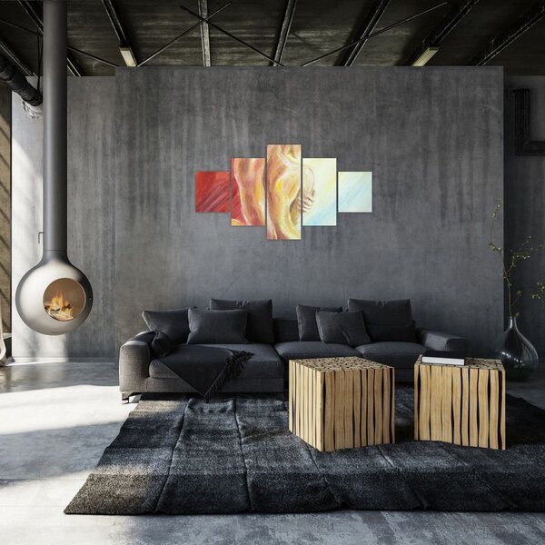 Obraz odpoczywającej kobiety, obraz olejny (125x70 cm)