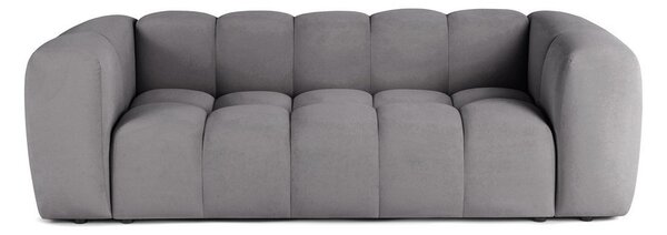 Szara aksamitna sofa 225 cm Cube – Bonami Selection
