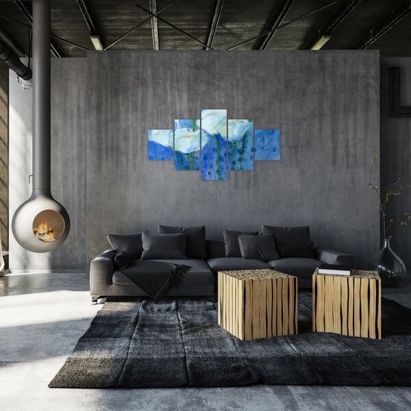 Obraz - Białe tulipany (125x70 cm)