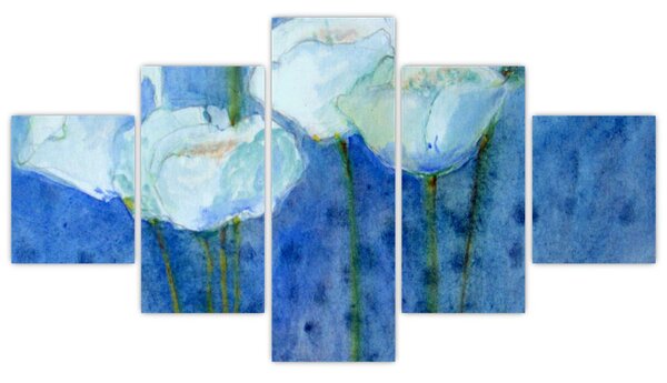Obraz - Białe tulipany (125x70 cm)