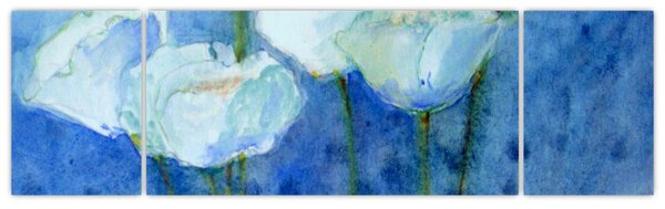 Obraz - Białe tulipany (170x50 cm)