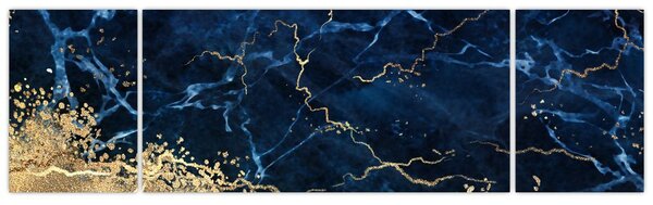Obraz - Ciemnoniebieski marmur (170x50 cm)