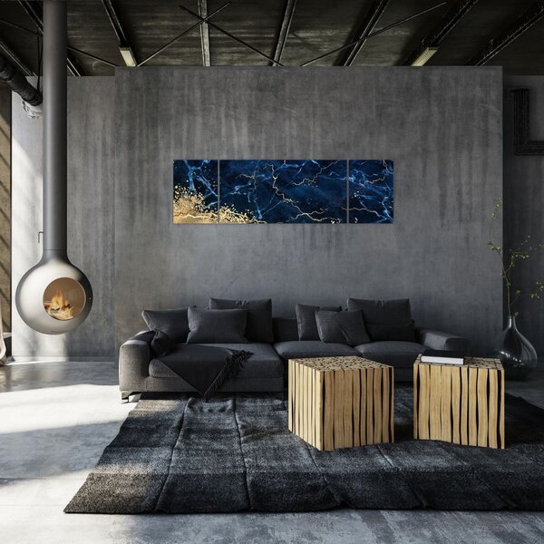 Obraz - Ciemnoniebieski marmur (170x50 cm)
