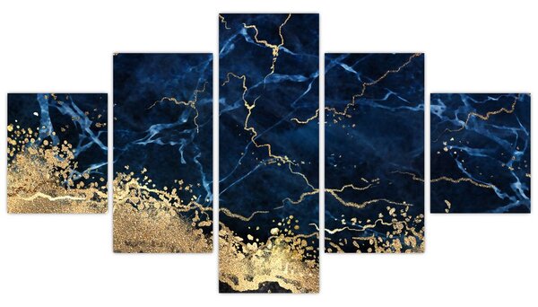 Obraz - Ciemnoniebieski marmur (125x70 cm)