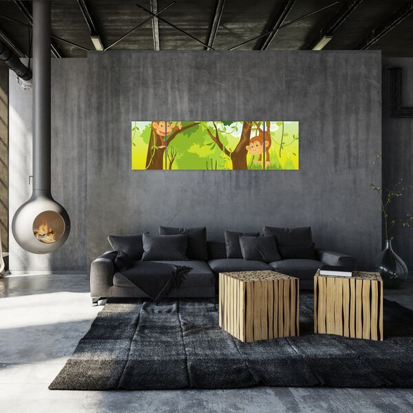 Obraz - Małpy (170x50 cm)