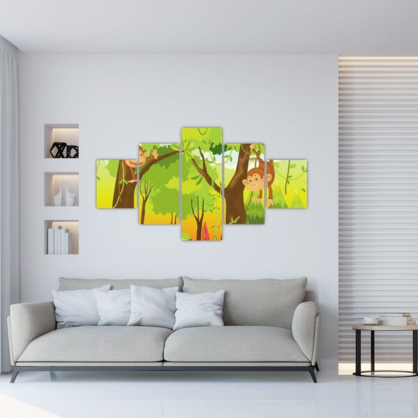 Obraz - Małpy (125x70 cm)