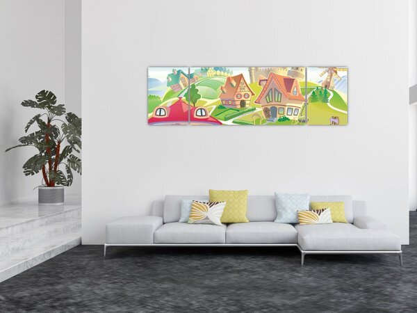 Obraz - Kolorowe miasteczko (170x50 cm)